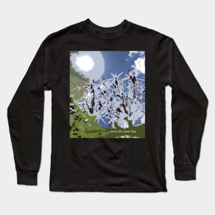 Sorry for your loss, Sympathy greeting card, digital flower Long Sleeve T-Shirt